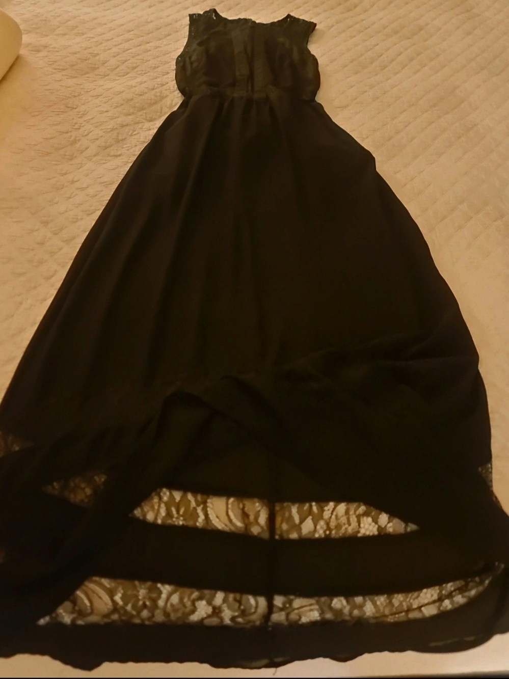 Black Lace-Trim Maxi Nightdress - Women Intimates & Sleepwear